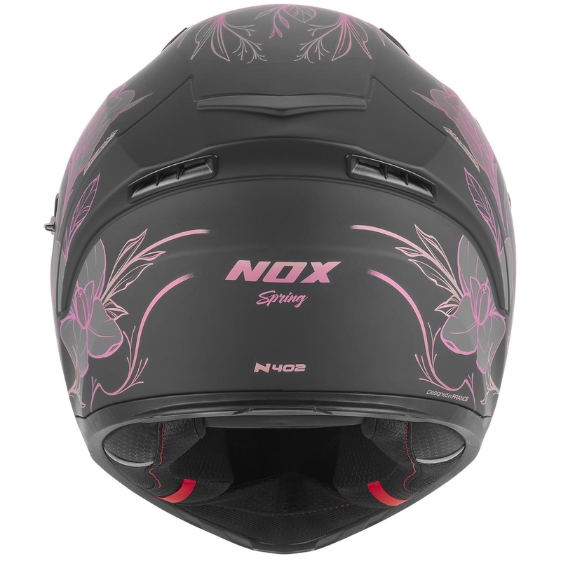 Integrální helma na motorku NOX N402 Spring matná černo-růžová