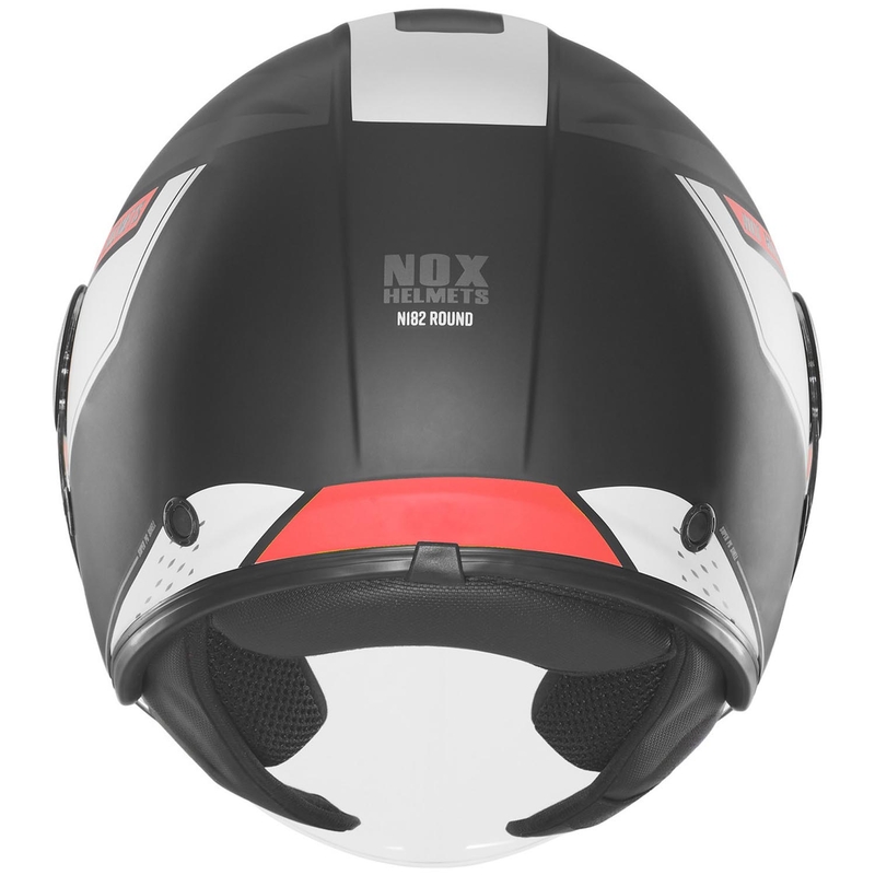 Otevřená helma na motorku NOX N182 Round matná černo-červená
