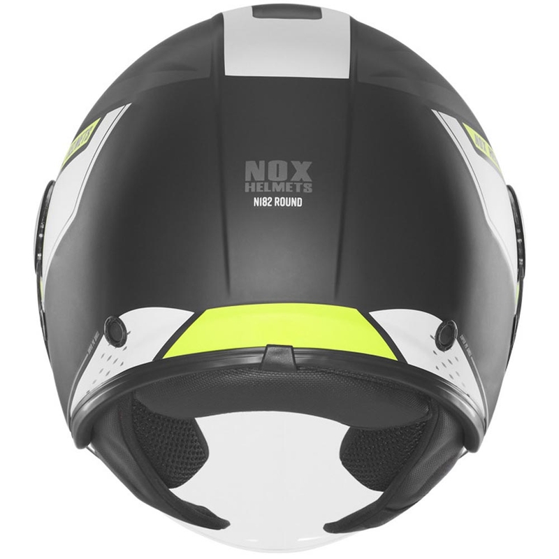 Otevřená helma na motorku NOX N182 Round matná černo-fluo žlutá