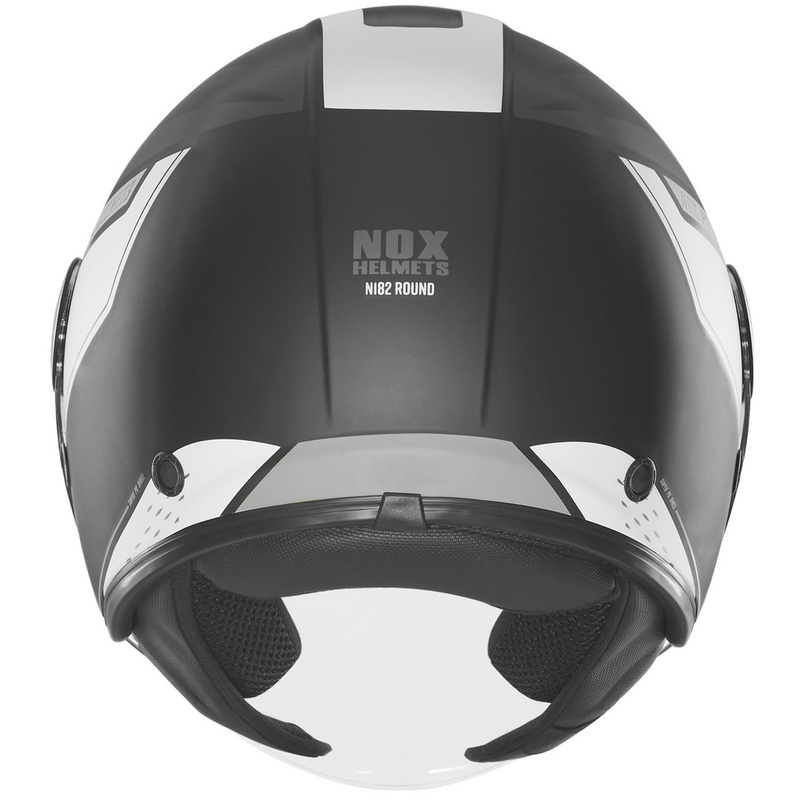 Otevřená helma na motorku NOX N182 Round matná černo-stříbrná