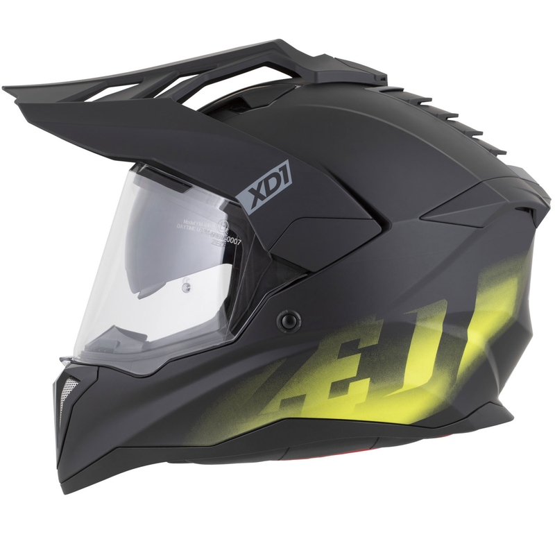 Enduro helma na motorku ZED XD1 matná černo-fluo žlutá