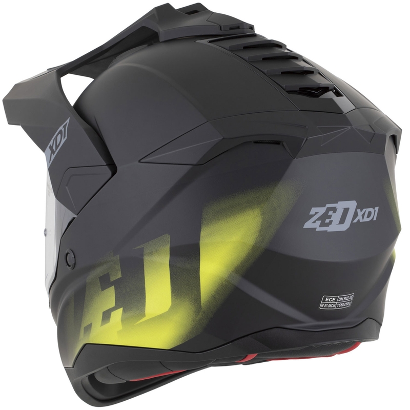 Enduro helma na motorku ZED XD1 matná černo-fluo žlutá