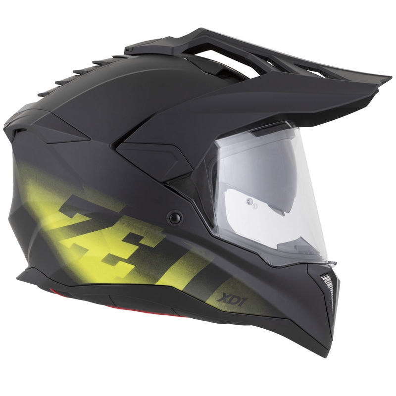 Enduro helma na motorku ZED XD1 matná černo-fluo žlutá