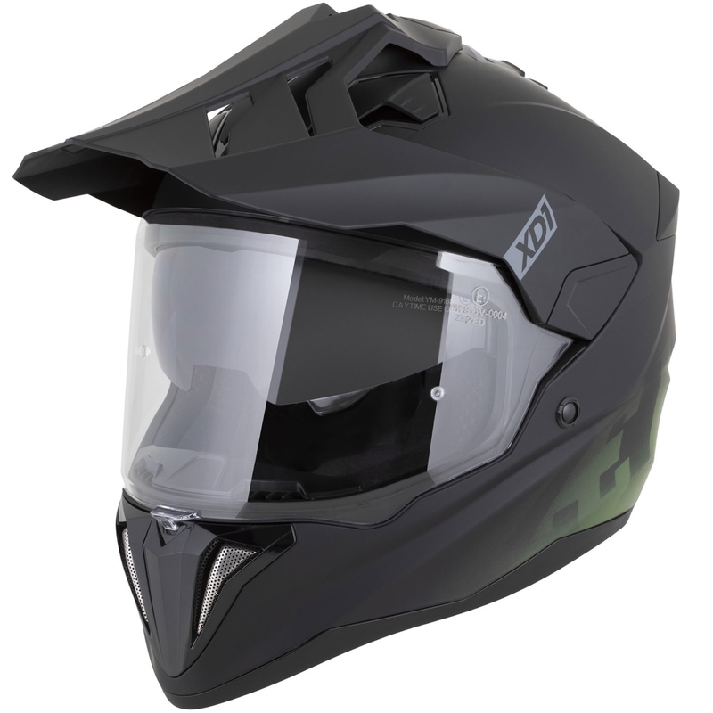 Enduro helma na motorku ZED XD1 matná černo-tmavě zelená