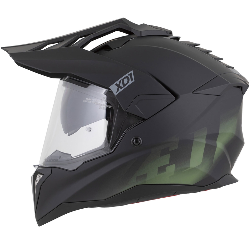 Enduro helma na motorku ZED XD1 matná černo-tmavě zelená