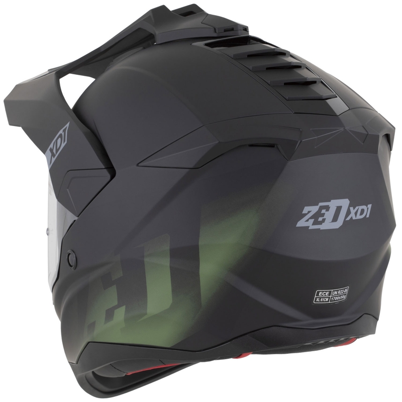 Enduro helma na motorku ZED XD1 matná černo-tmavě zelená