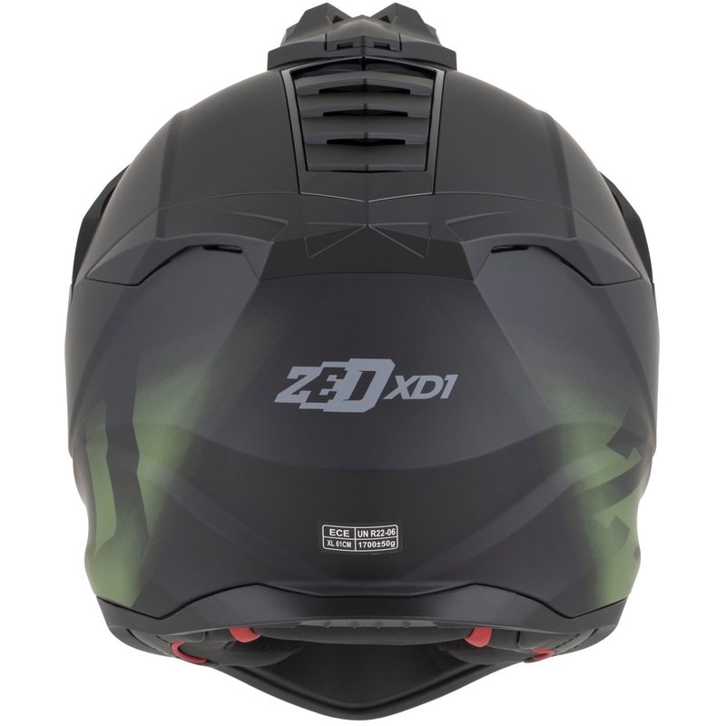 Enduro helma na motorku ZED XD1 matná černo-tmavě zelená