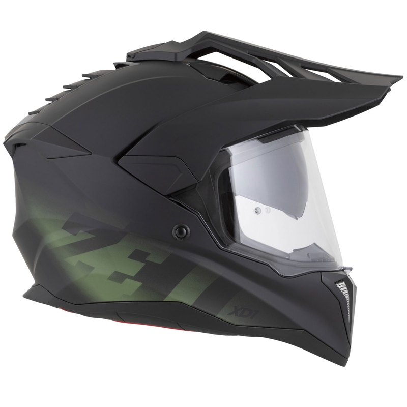 Enduro helma na motorku ZED XD1 matná černo-tmavě zelená