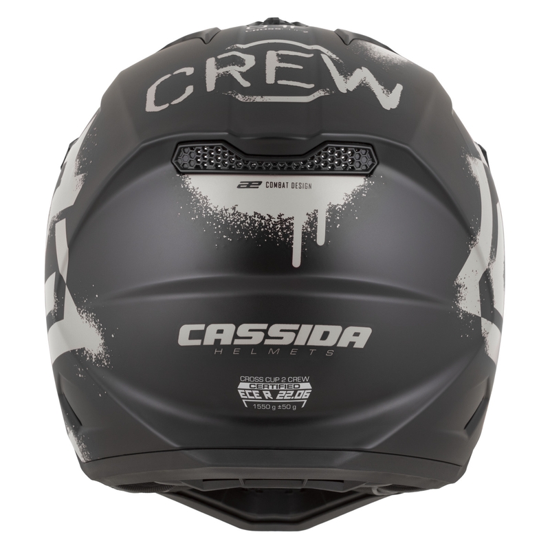 Motokrosová helma na motorku Cassida Cross Cup 2 Crew matná černo-písková