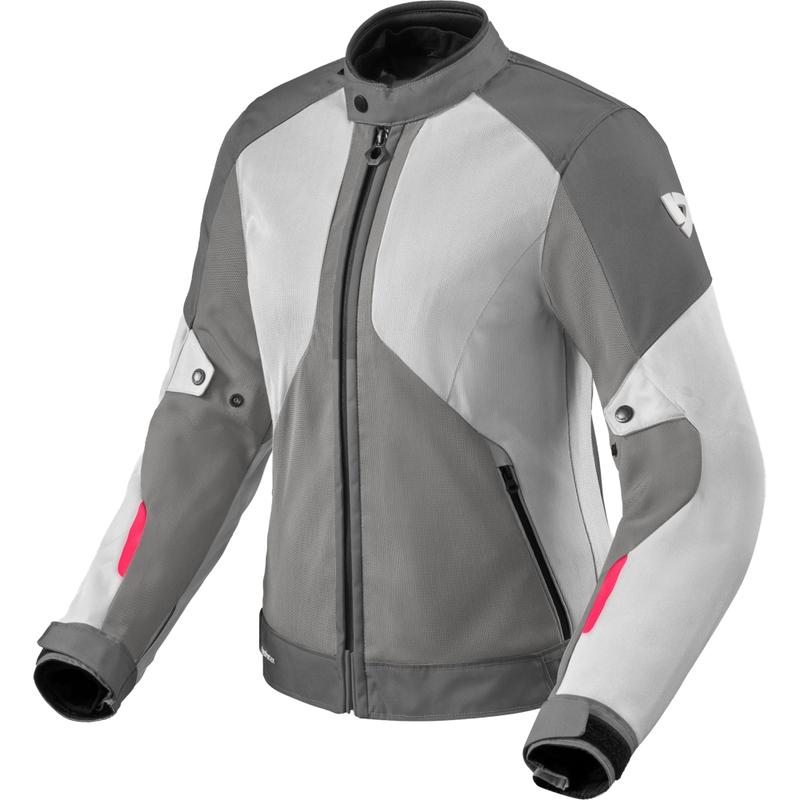Dámská bunda na motorku Revit Torque 3 H2O šedo-růžová