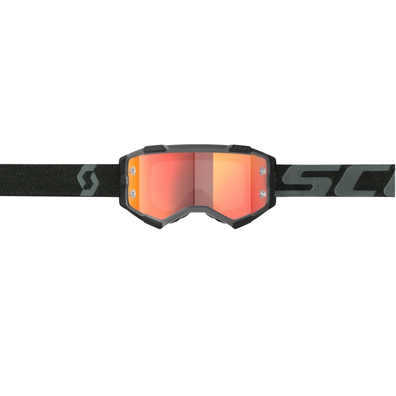 Motokrosové brýle SCOTT Fury CH černo-oranžové se zrcadlovým plexi