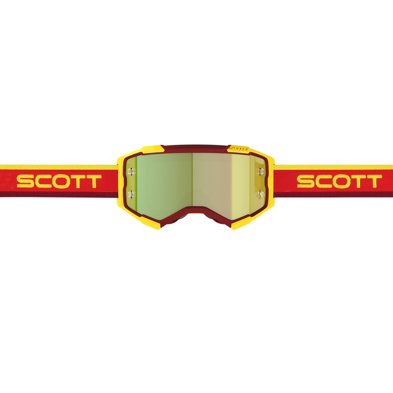 Motokrosové brýle SCOTT Fury CH červeno-žluté se žlutým zrcadlovým plexi
