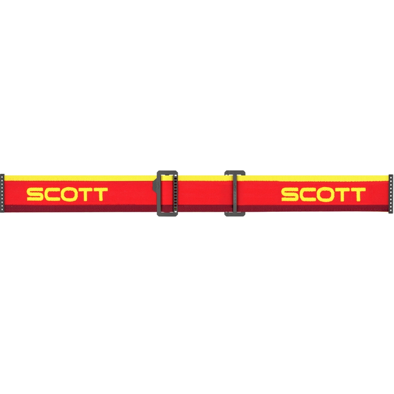 Motokrosové brýle SCOTT Fury CH červeno-žluté se žlutým zrcadlovým plexi