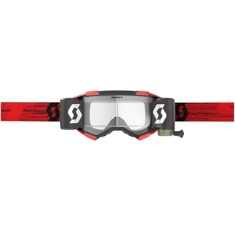 Motokrosové brýle SCOTT Fury WFS tmavě červené s čirým plexi