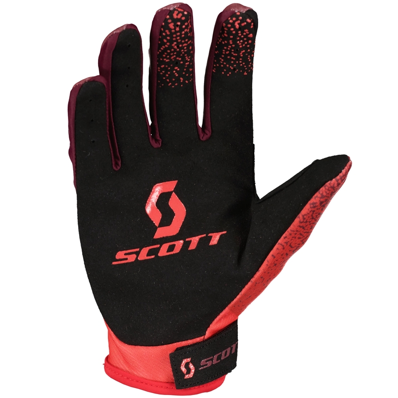 Motokrosové rukavice SCOTT 350 DIRT EVO červeno-černé