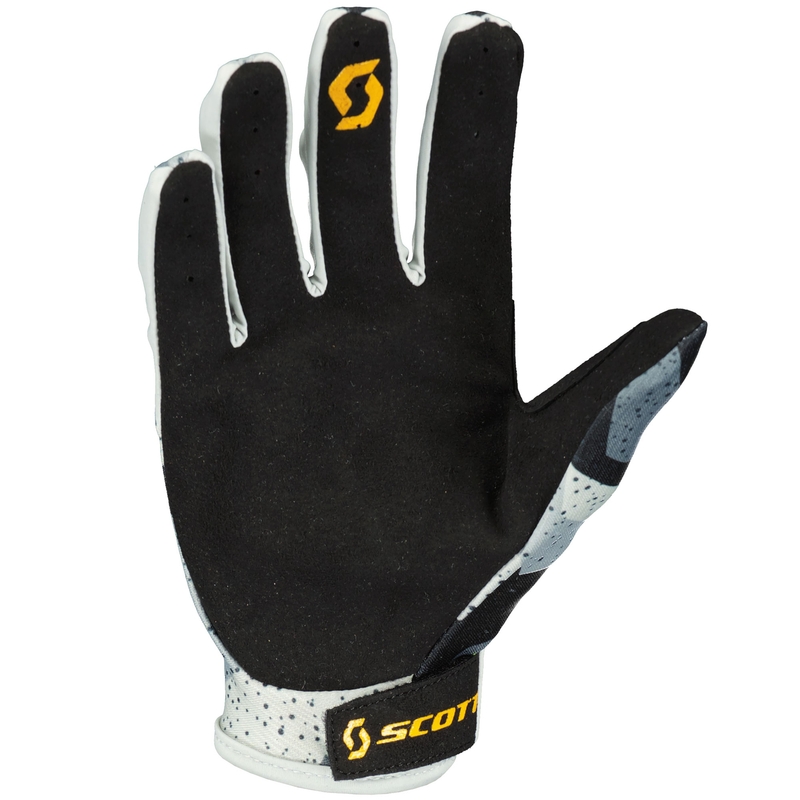 Motokrosové rukavice SCOTT 350 FURY EVO camo šedo-žluté