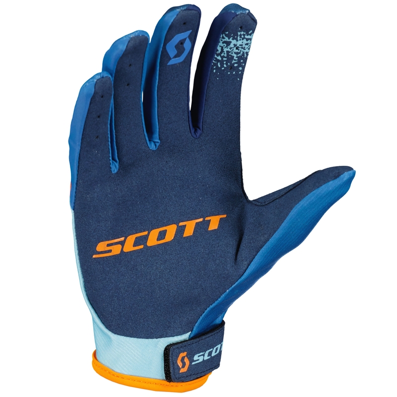 Dětské motokrosové rukavice SCOTT 350 FURY EVO modro-oranžové