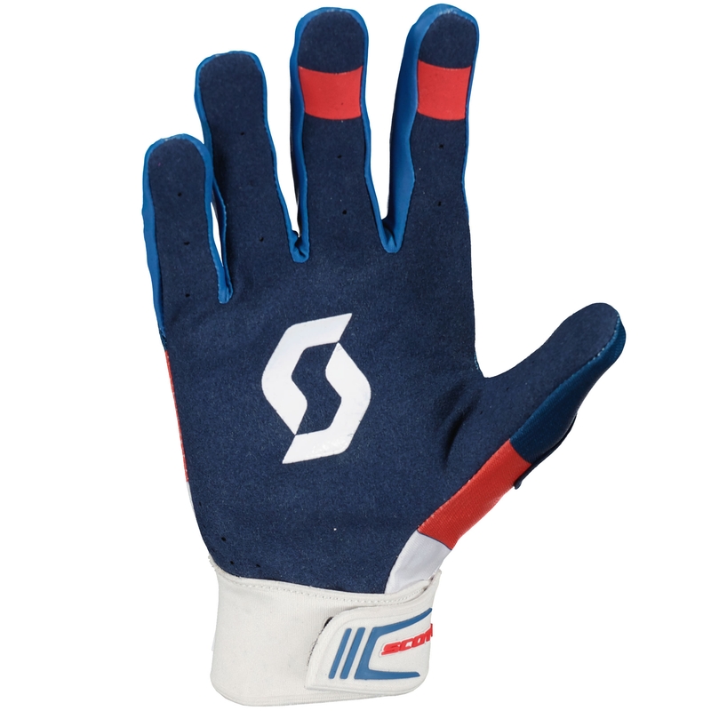 Motokrosové rukavice SCOTT 450 ANGLED modro-červené