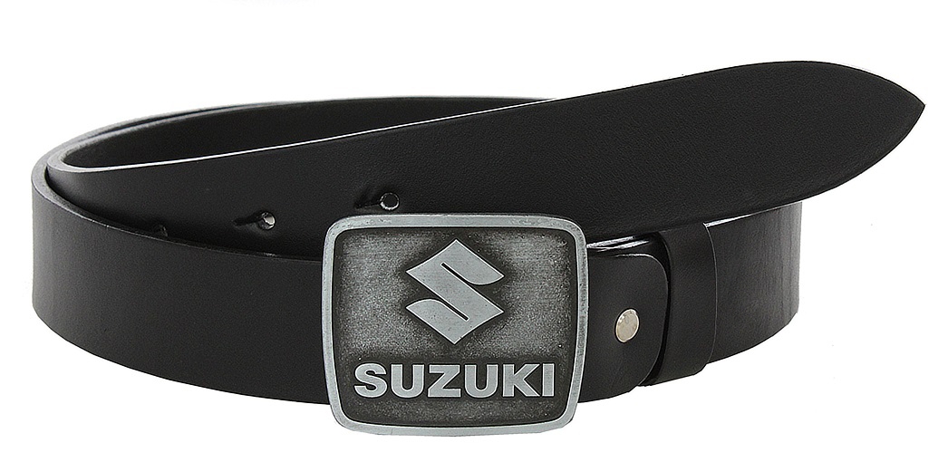 Kožený moto opasek se sponou Suzuki Velikost: 130