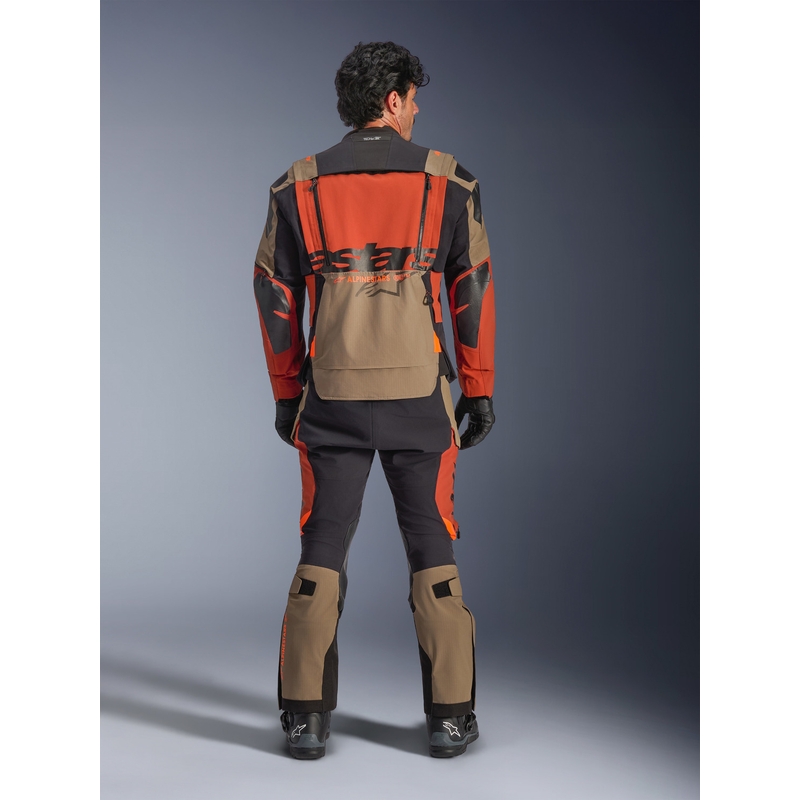 Bunda na motorku Alpinestars Halo PRO Drystar XF světle hnědo-tmavě oranžovo-černá