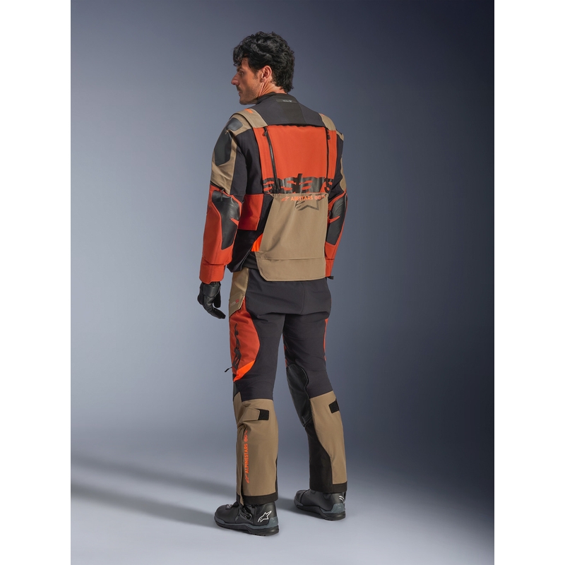 Bunda na motorku Alpinestars Halo PRO Drystar XF světle hnědo-tmavě oranžovo-černá