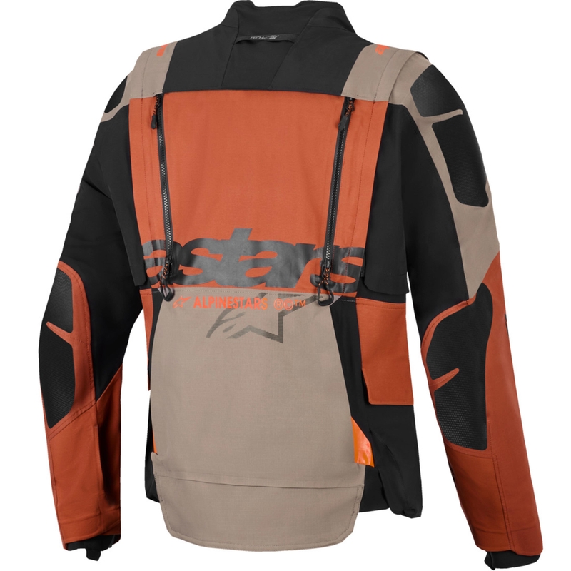Bunda na motorku Alpinestars Halo PRO Drystar XF světle hnědo-tmavě oranžovo-černá