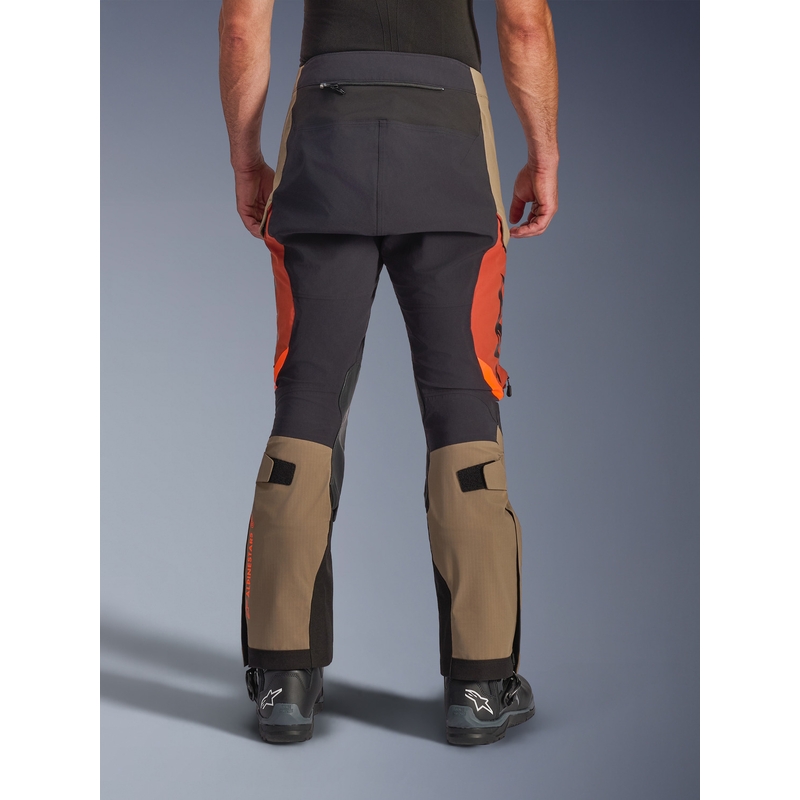 Kalhoty na motorku Alpinestars Halo PRO Drystar XF světle hnědo-tmavě oranžovo-černé