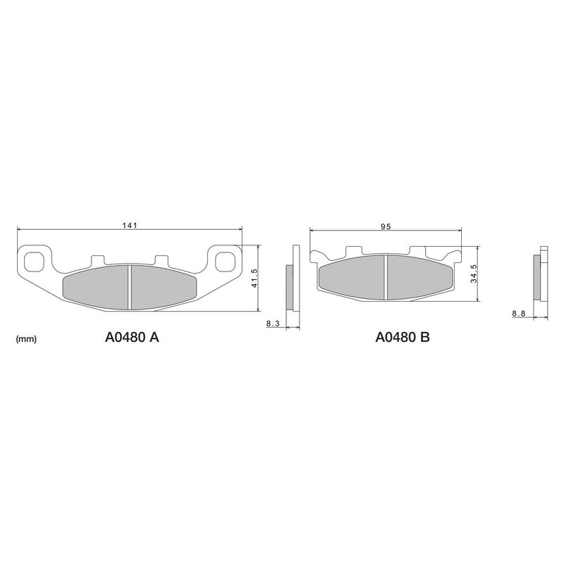 Brzdové destičky NISSIN semi-metalická směs M501-400 2 ks