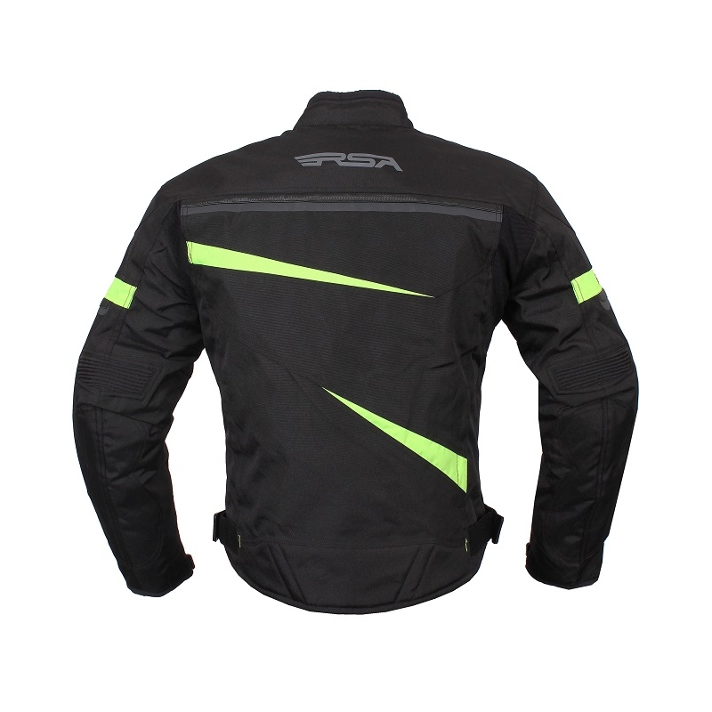 Bunda na motorku RSA Razor černo-bílo-fluo žlutá výprodej