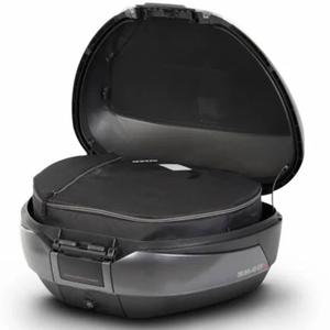 Vrchní kufr na motorku SHAD SH48 D0B48300 Dark grey / black se zámkem PREMIUM SMART