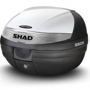 Vrchní kufr na motorku s barevným krytem SHAD SH29 bílá
