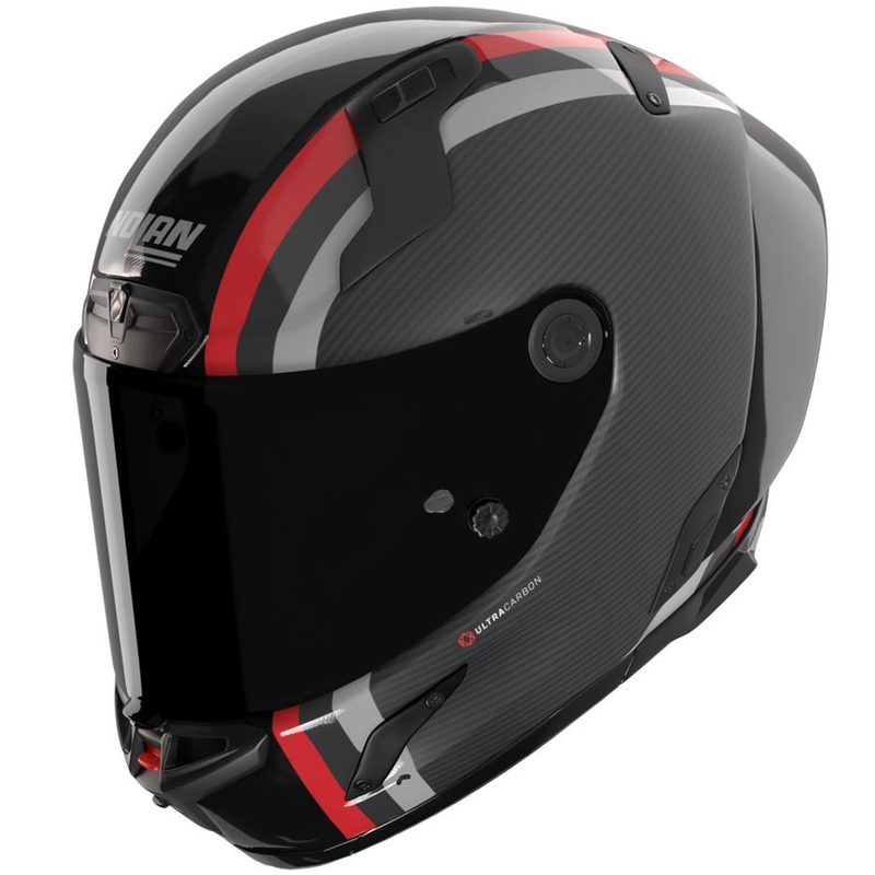 Integrální helma na motorku Nolan X-804 RS Ultra Carbon Gemini 364 lesklá šedo-černo-červeno-antracitová