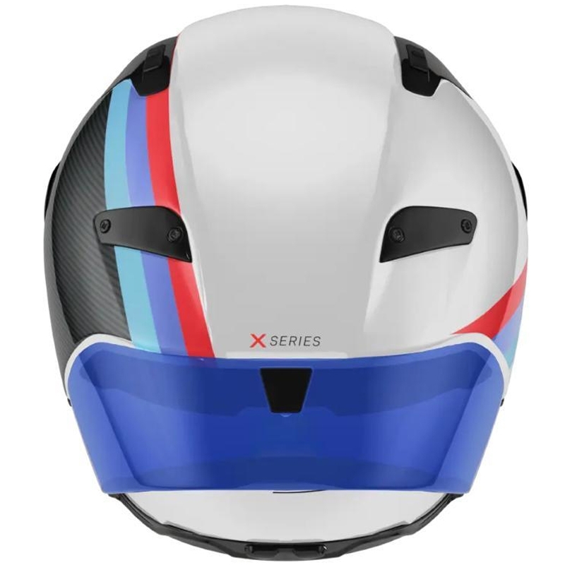 Integrální helma na motorku Nolan X-804 RS Ultra Carbon Gemini 365 lesklá šedo-bílo-modro-červená