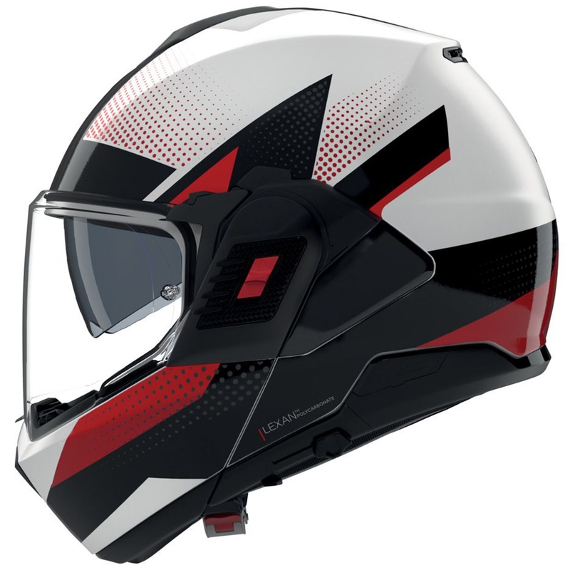 Překlápěcí helma na motorku Nolan N120-1 Ciclone 363 bílo-černo-červená