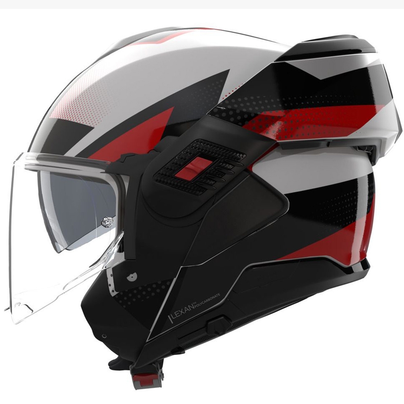 Překlápěcí helma na motorku Nolan N120-1 Ciclone 363 bílo-černo-červená