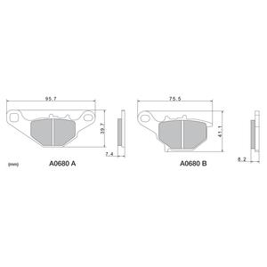 Brzdové destičky NISSIN semi-metalická směs M501-410 2 ks