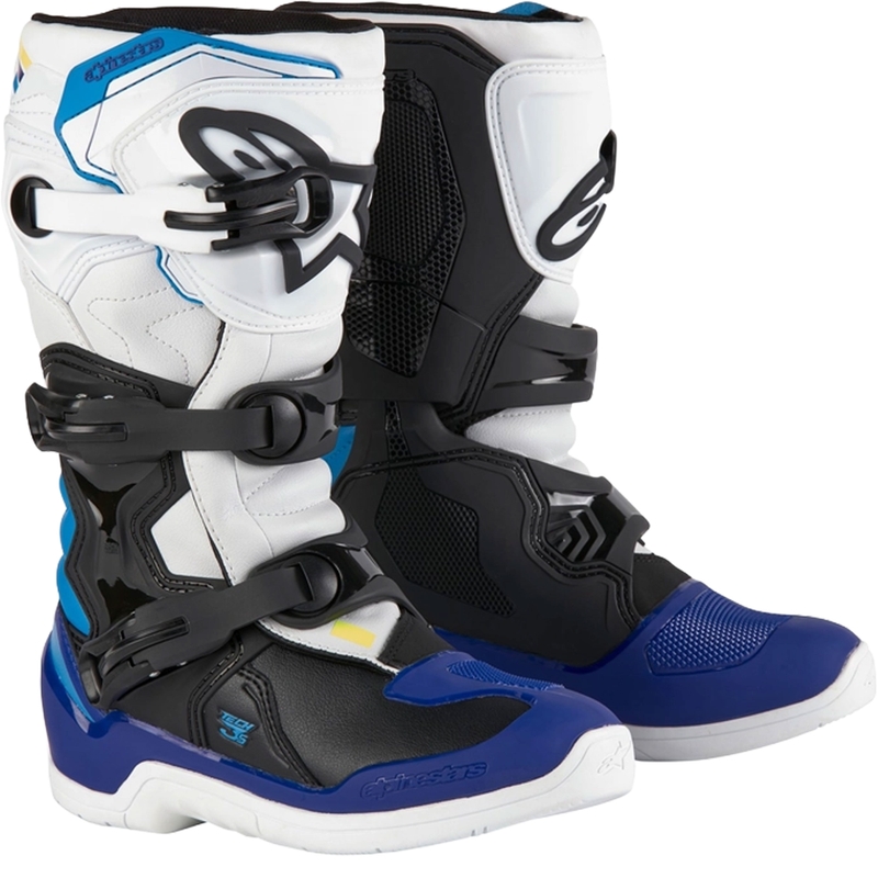 Dětské boty na motorku Alpinestars Tech 3S Youth bílo-černo-modré