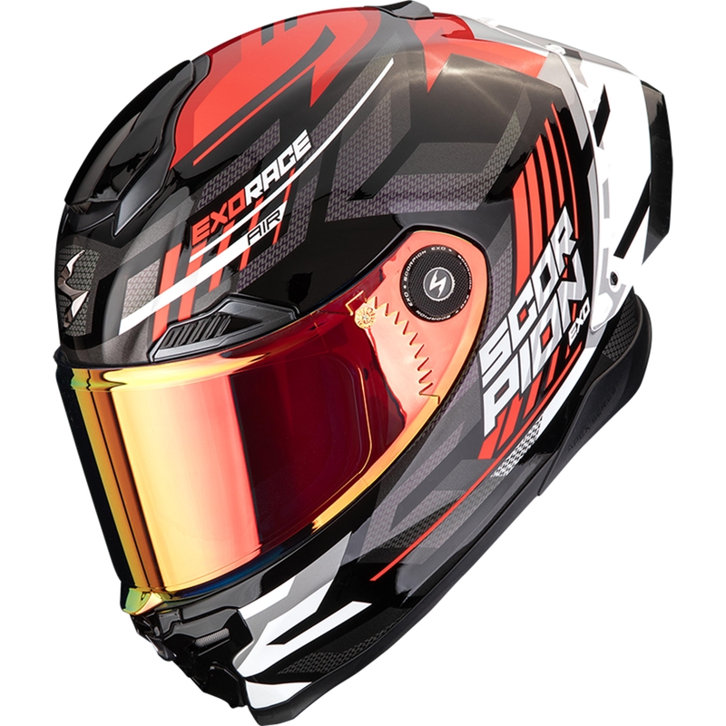 Integrální helma na motorku Scorpion EXO-RACE Air Kobra FIM2 černo-červená