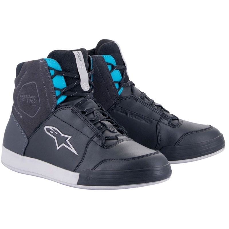 Dámské boty na motorku Alpinestars Stella Chrome Drystar černo-šedo-modré
