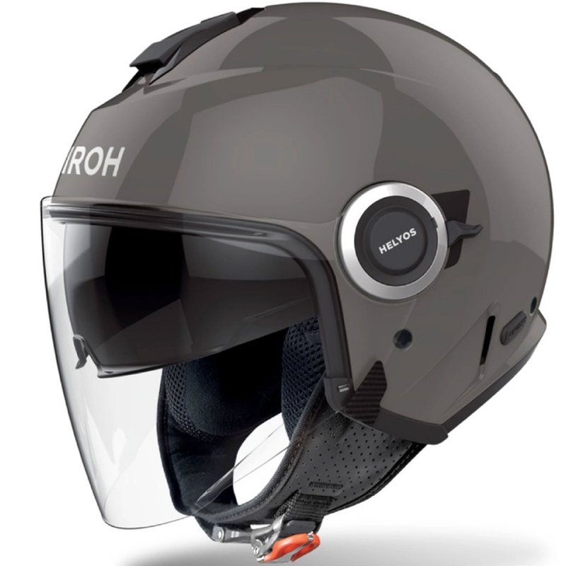 Otevřená helma na motorku Airoh HELYOS Color lesklá tmavě šedá