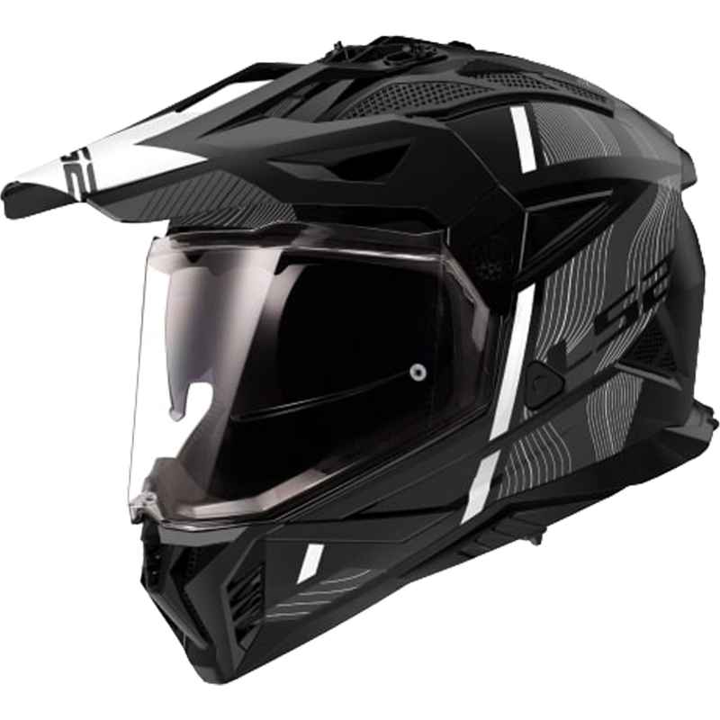 Enduro helma na motorku LS2 MX702 PIONEER II HILL matná černo-bílá