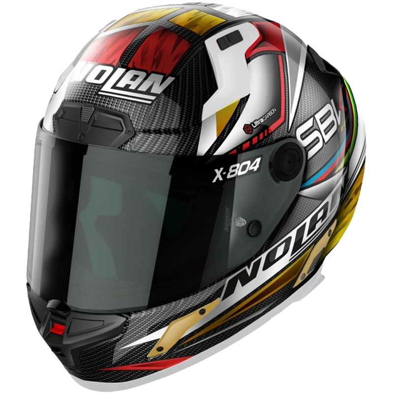 Integrální helma na motorku Nolan X-804 RS Ultra Carbon SBK 23 černo-červeno-zlatá