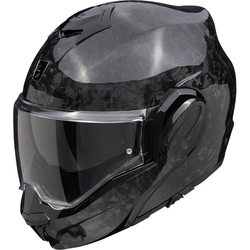 Překlápěcí helma na motorku Scorpion EXO-TECH EVO ONYX CARBON Solid černá