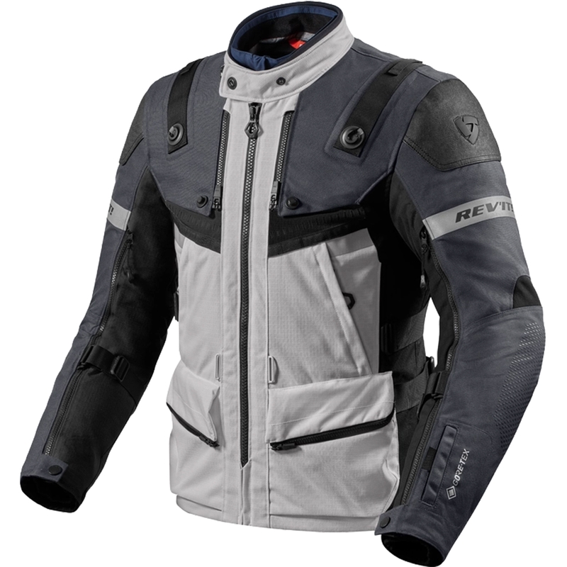 Bunda na motorku Revit Defender 3 GTX stříbrno-šedá