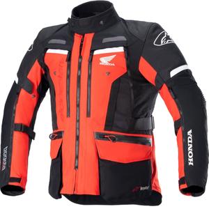 Bunda na motorku Alpinestars Bogota PRO Drystar Honda kolekce fluo červeno-černá