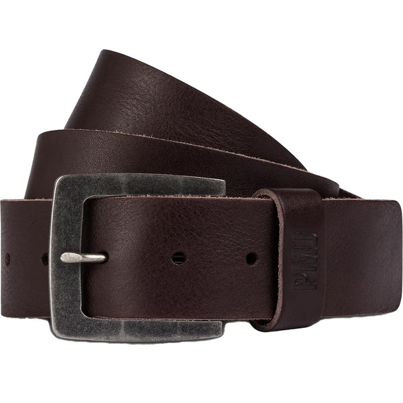 Kožený opasek na motorku PMJ Leather Belt hnědý výprodej