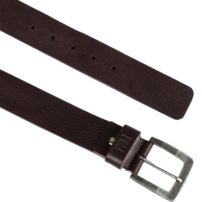 Kožený opasek na motorku PMJ Leather Belt hnědý výprodej