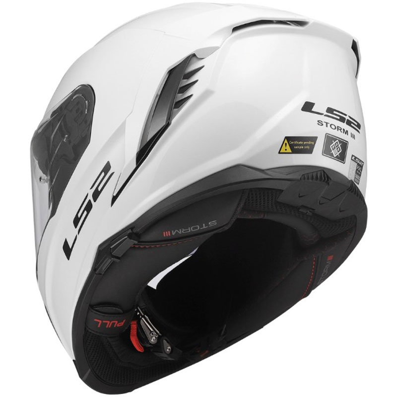 Integrální helma na motorku LS2 FF818 Storm III Solid lesklá bílá