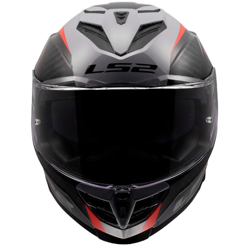 Integrální helma na motorku LS2 FF818 Storm III Dynamo lesklá šedo-červená