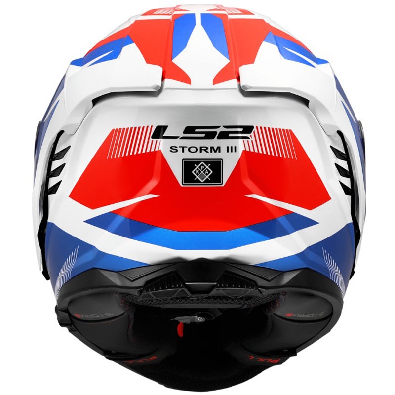 Integrální helma na motorku LS2 FF818 Storm III Komai lesklá bílo-modro-červená